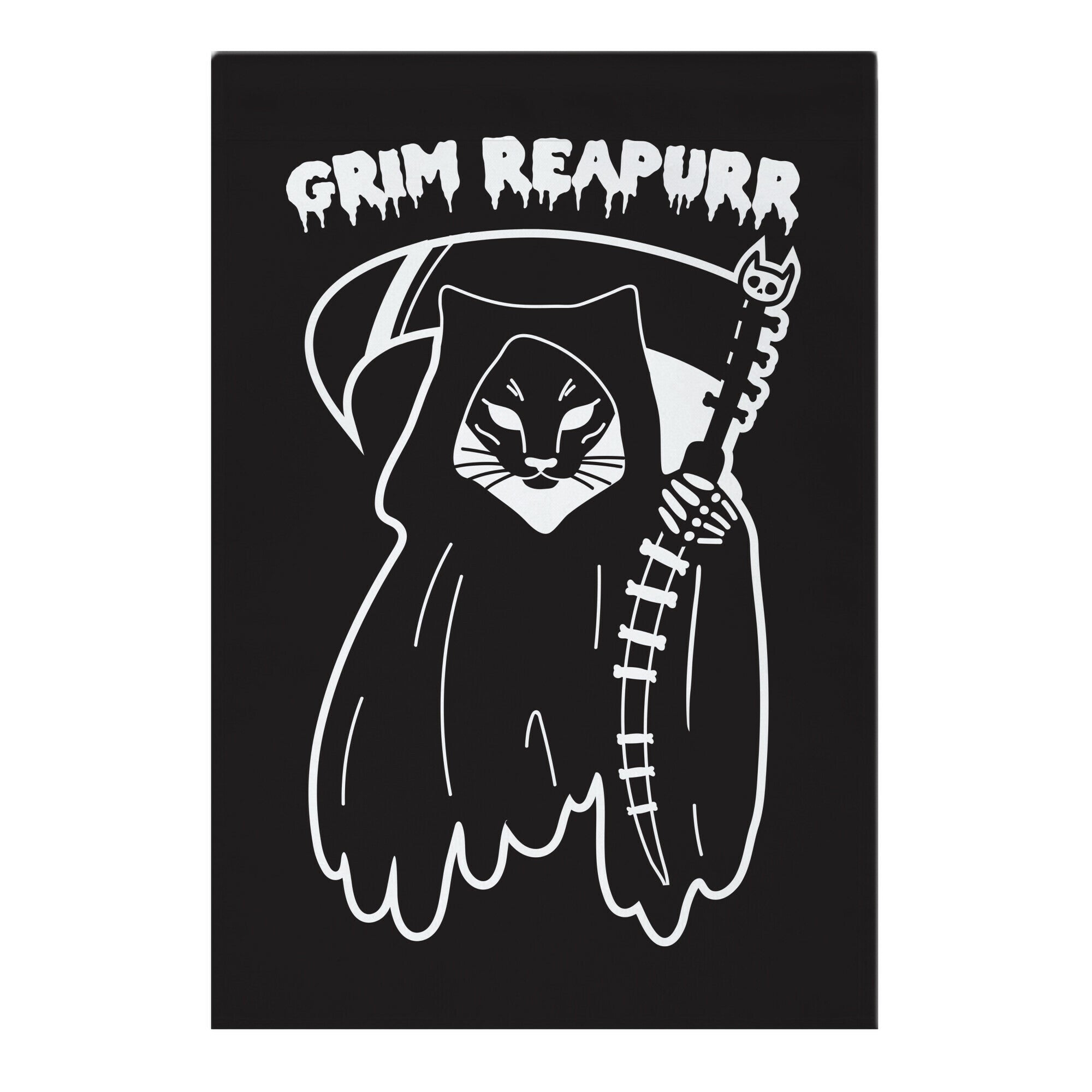 Grim Reapurr Cat Garden Flag